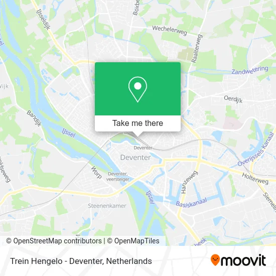 Trein Hengelo - Deventer map