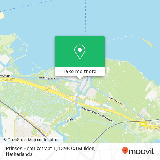 Prinses Beatrixstraat 1, 1398 CJ Muiden map