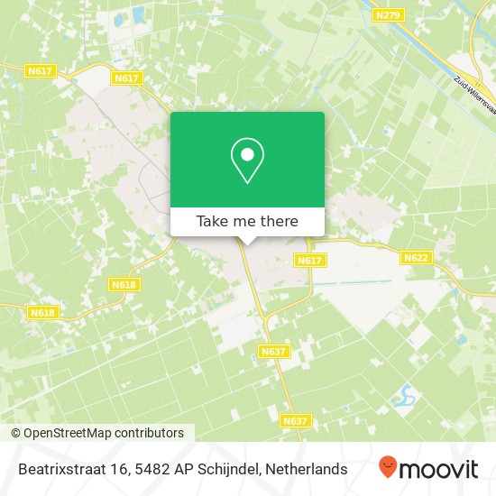 Beatrixstraat 16, 5482 AP Schijndel map