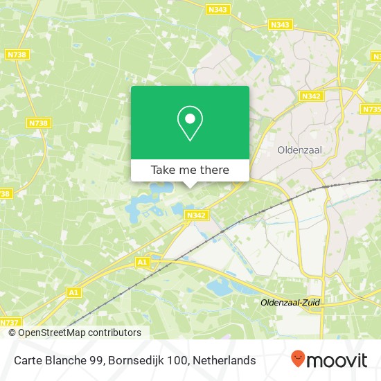 Carte Blanche 99, Bornsedijk 100 map