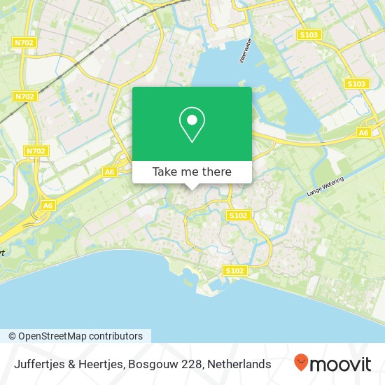 Juffertjes & Heertjes, Bosgouw 228 Karte
