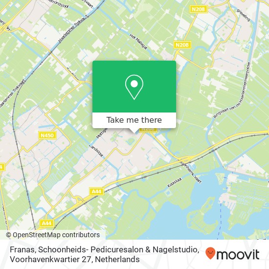 Franas, Schoonheids- Pedicuresalon & Nagelstudio, Voorhavenkwartier 27 Karte