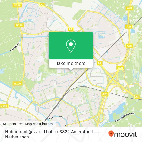 Hobostraat (jazzpad hobo), 3822 Amersfoort Karte