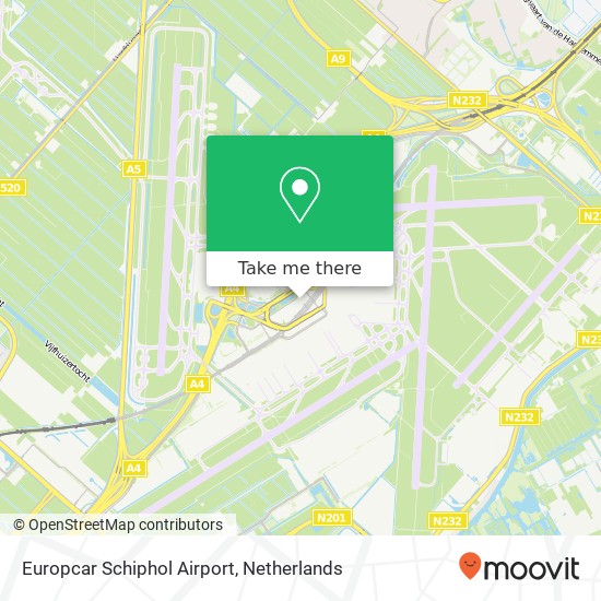 Europcar Schiphol Airport map