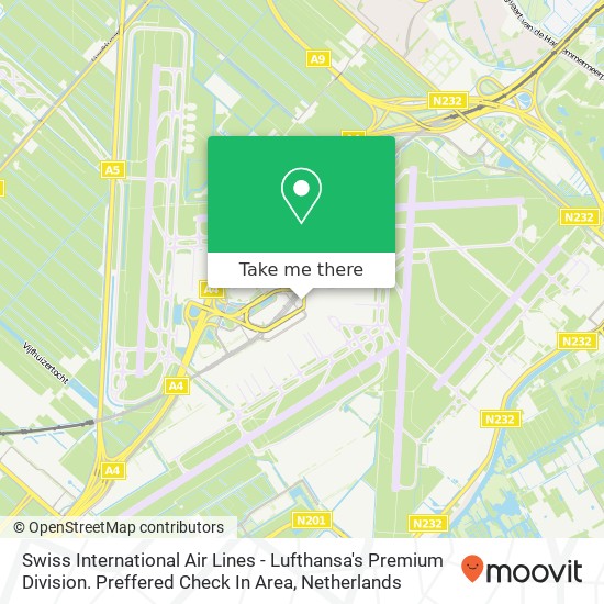 Swiss International Air Lines - Lufthansa's Premium Division.      Preffered Check In Area map