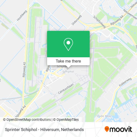 Sprinter Schiphol - Hilversum map