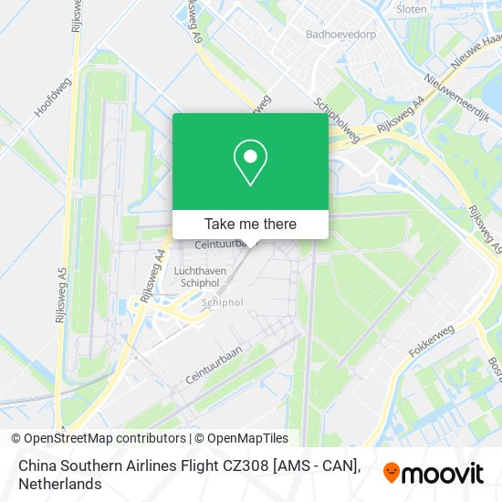 China Southern Airlines Flight CZ308 [AMS - CAN] map
