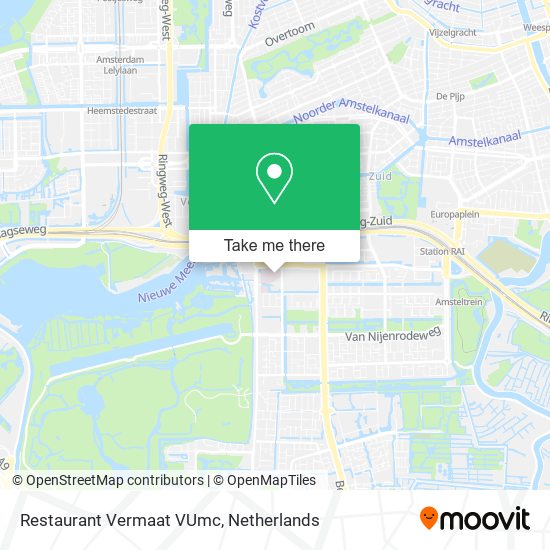 Restaurant Vermaat VUmc map