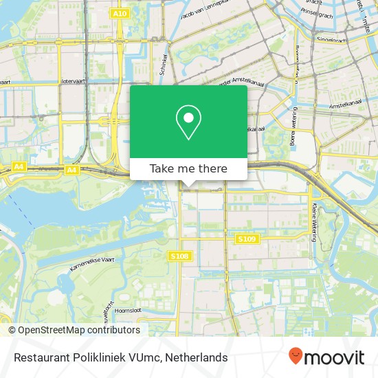 Restaurant Polikliniek VUmc map