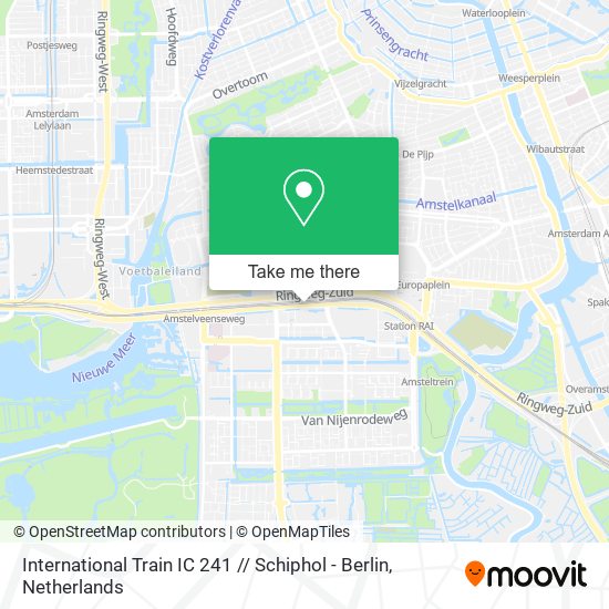 International Train IC 241 // Schiphol - Berlin map