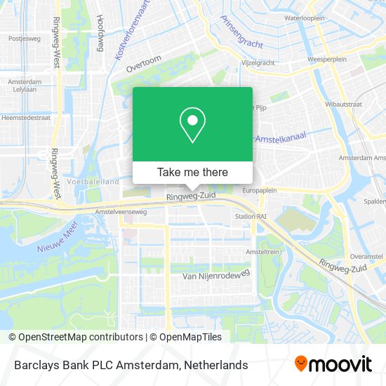 Barclays Bank PLC Amsterdam map