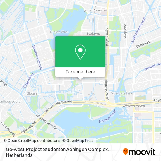 Go-west Project Studentenwoningen Complex map