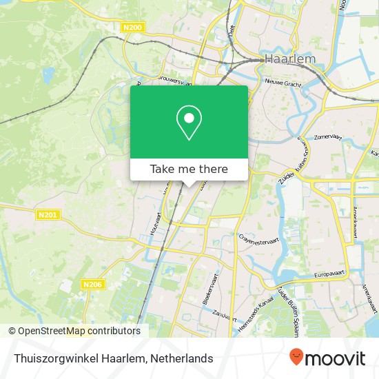 Thuiszorgwinkel Haarlem map