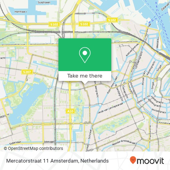 Mercatorstraat 11 Amsterdam map