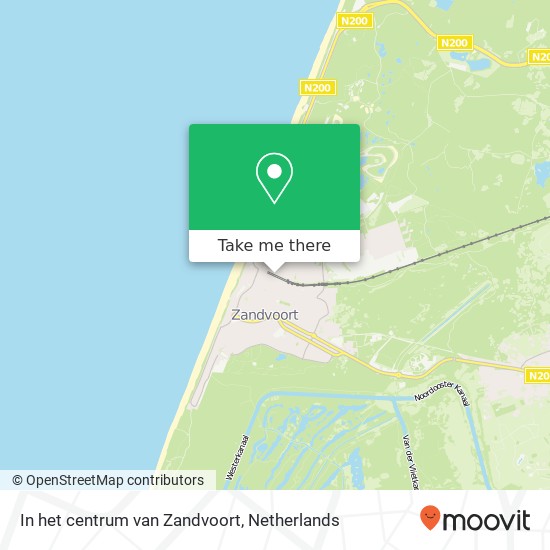 In het centrum van Zandvoort map