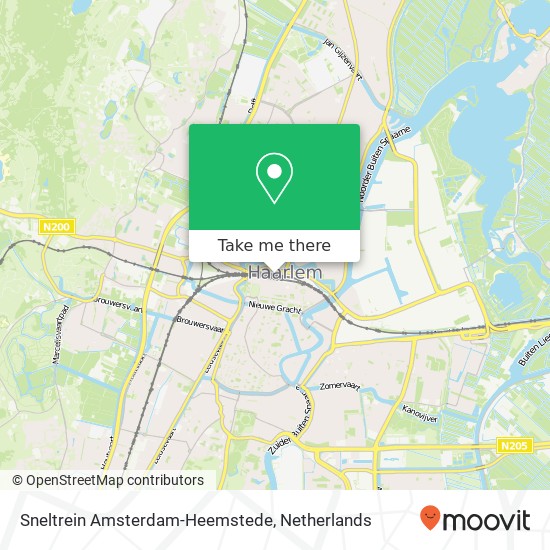 Sneltrein Amsterdam-Heemstede Karte