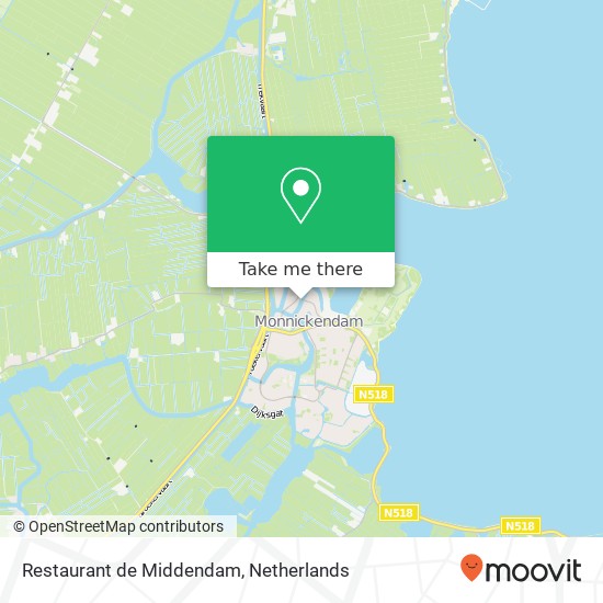 Restaurant de Middendam map