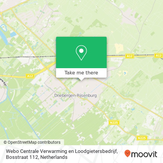 Webo Centrale Verwarming en Loodgietersbedrijf, Bosstraat 112 map