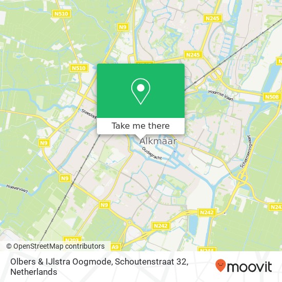 Olbers & IJlstra Oogmode, Schoutenstraat 32 Karte