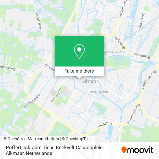 Poffertjeskraam Tinus Beekvelt Canadaplein Alkmaar map