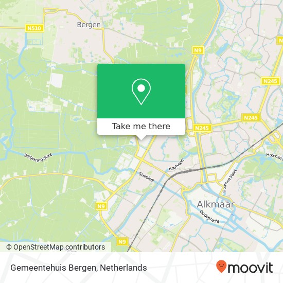 Gemeentehuis Bergen map