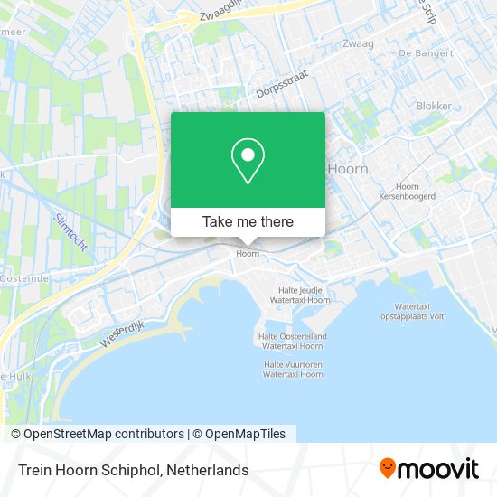 Trein Hoorn Schiphol map