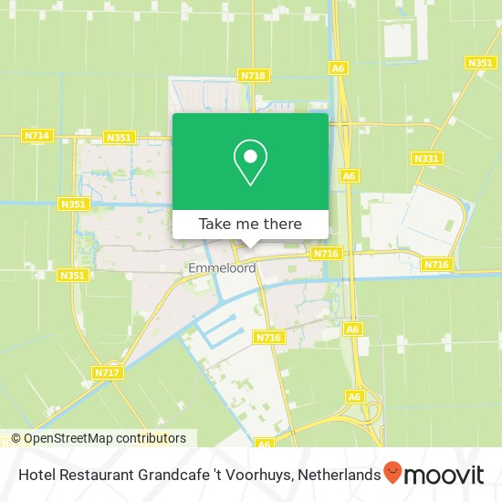 Hotel Restaurant Grandcafe 't Voorhuys map