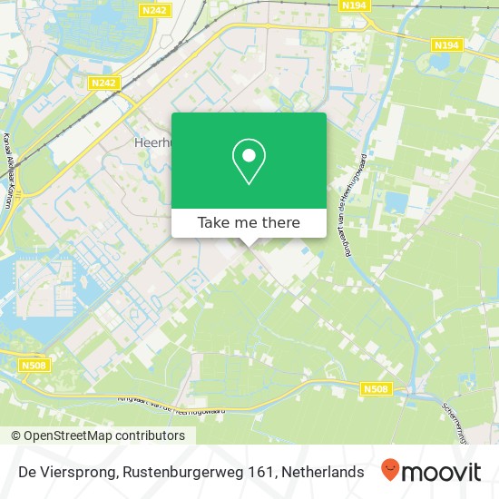 De Viersprong, Rustenburgerweg 161 map