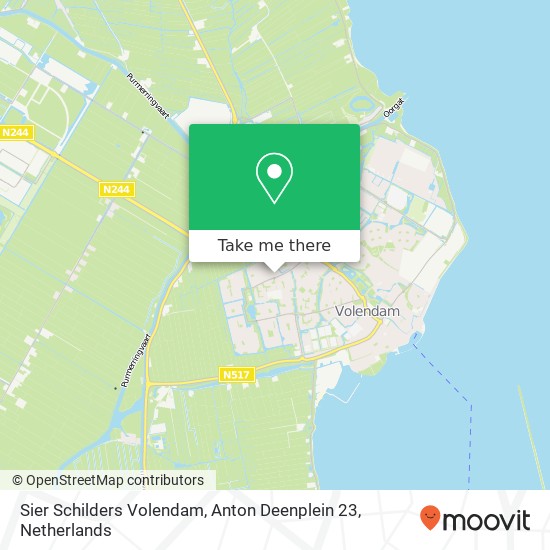 Sier Schilders Volendam, Anton Deenplein 23 map