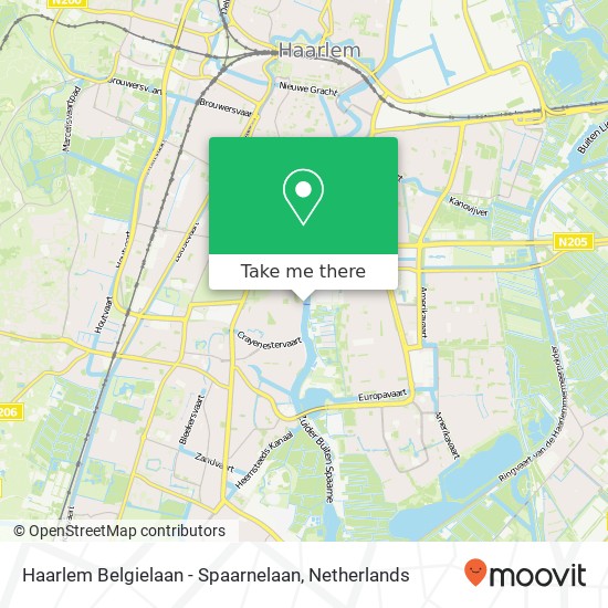 Haarlem Belgielaan - Spaarnelaan map