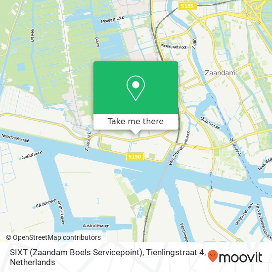 SIXT (Zaandam Boels Servicepoint), Tienlingstraat 4 Karte