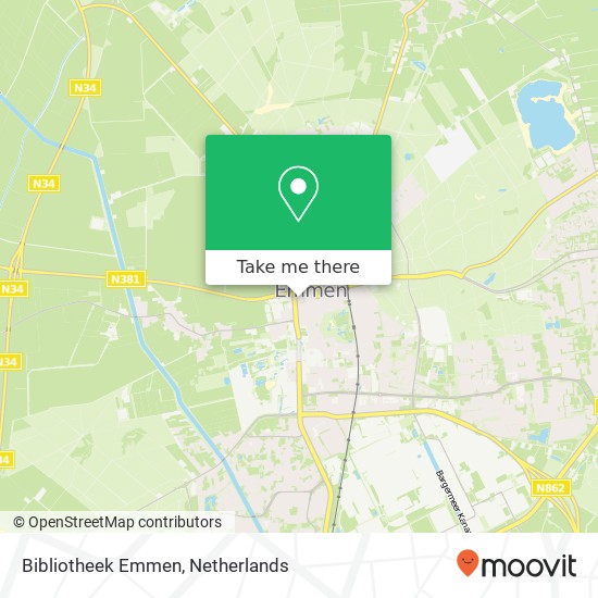 Bibliotheek Emmen map