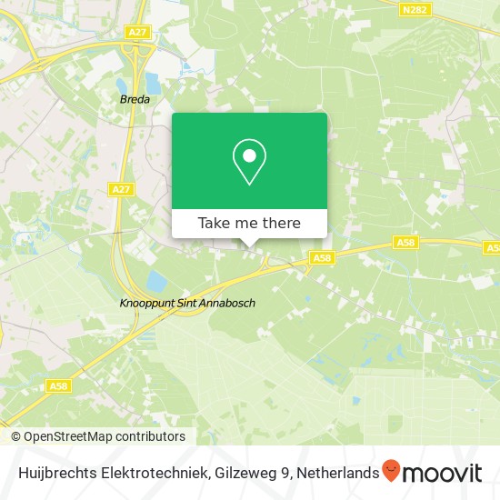 Huijbrechts Elektrotechniek, Gilzeweg 9 map