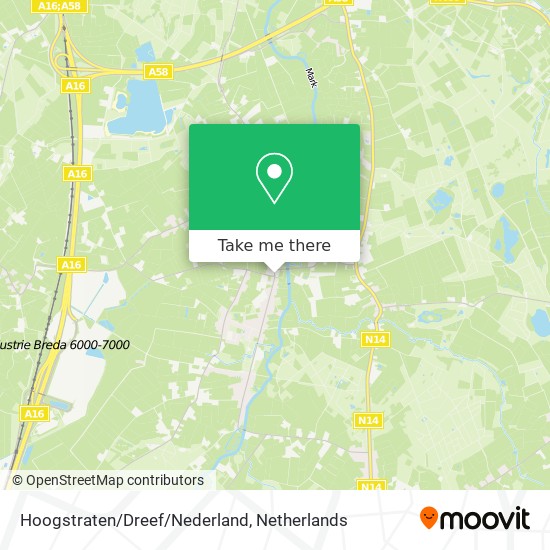 Hoogstraten/Dreef/Nederland map