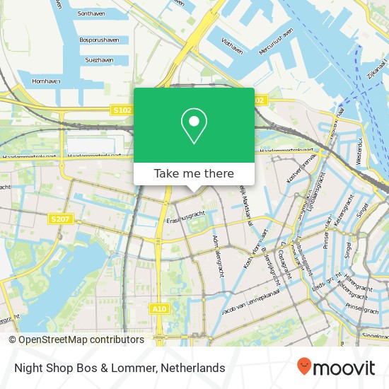 Night Shop Bos & Lommer, Hofwijckstraat 2 Karte