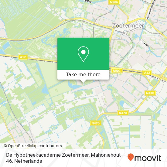 De Hypotheekacademie Zoetermeer, Mahoniehout 46 Karte