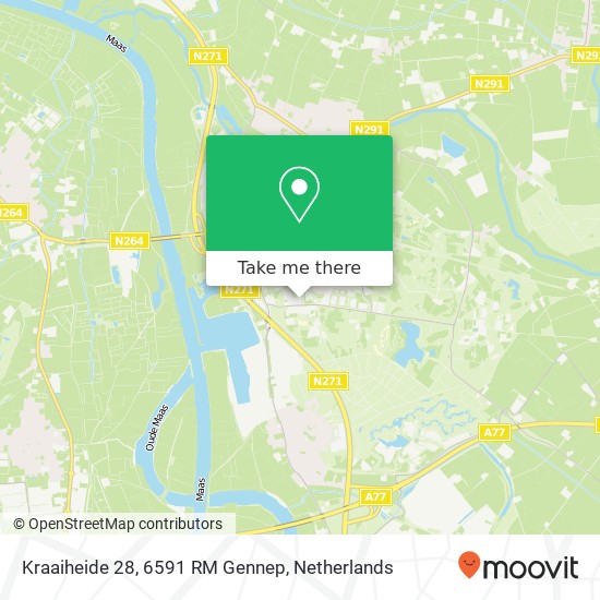 Kraaiheide 28, 6591 RM Gennep map