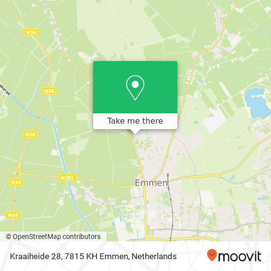 Kraaiheide 28, 7815 KH Emmen Karte