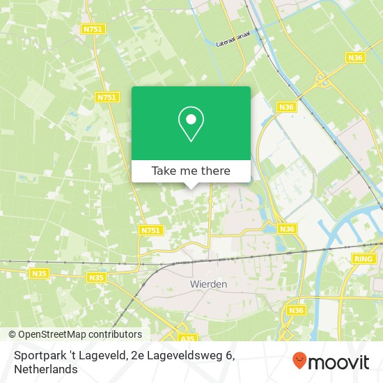 Sportpark 't Lageveld, 2e Lageveldsweg 6 map