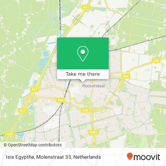 Isis Egypthe, Molenstraat 33 map