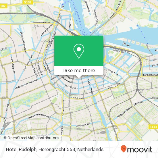 Hotel Rudolph, Herengracht 563 Karte