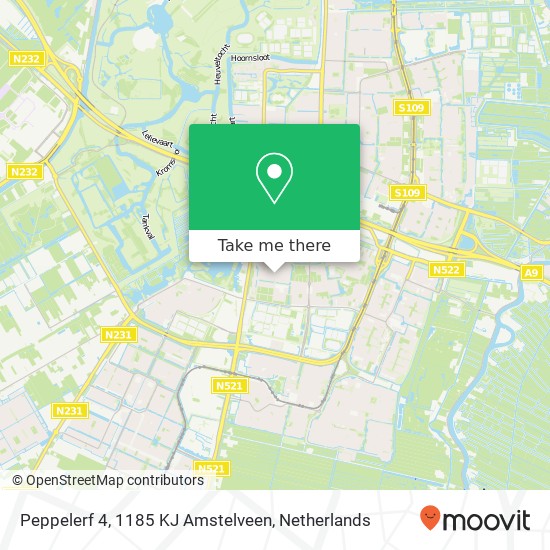 Peppelerf 4, 1185 KJ Amstelveen map