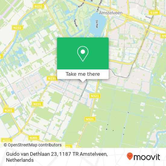 Guido van Dethlaan 23, 1187 TR Amstelveen map
