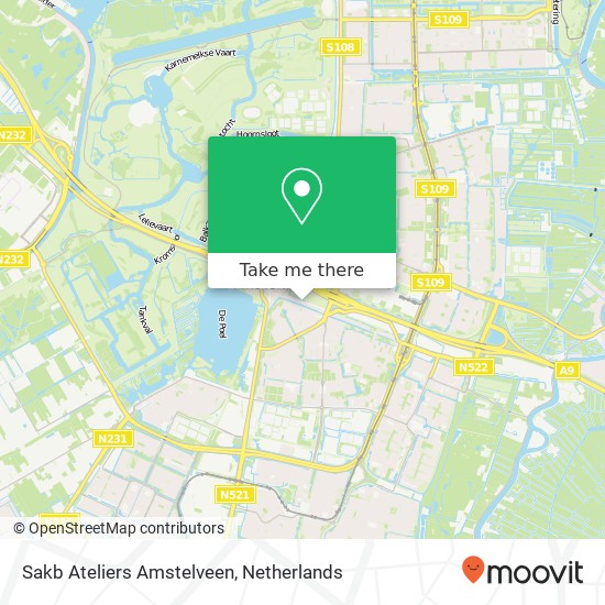 Sakb Ateliers Amstelveen map