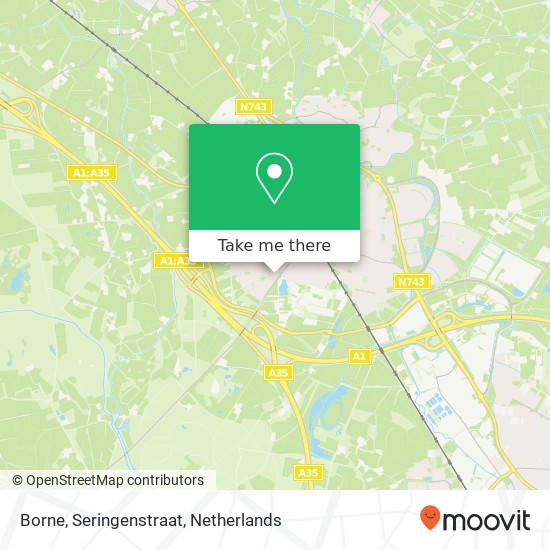 Borne, Seringenstraat map