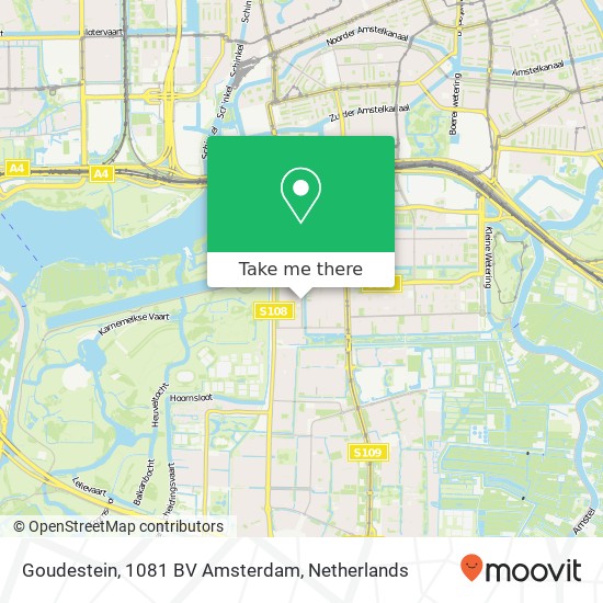 Goudestein, 1081 BV Amsterdam map