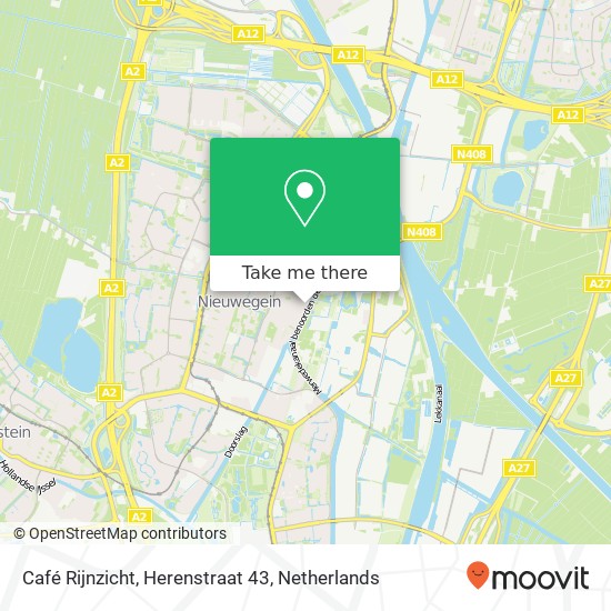 Café Rijnzicht, Herenstraat 43 map