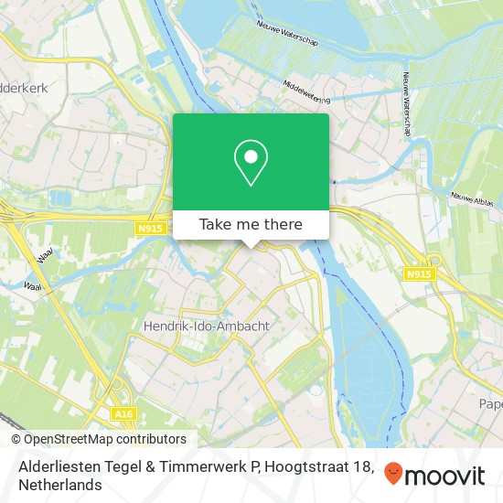 Alderliesten Tegel & Timmerwerk P, Hoogtstraat 18 Karte