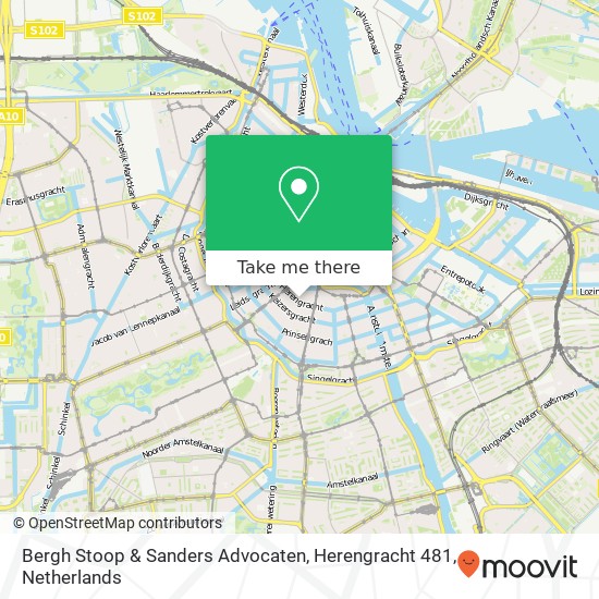 Bergh Stoop & Sanders Advocaten, Herengracht 481 map