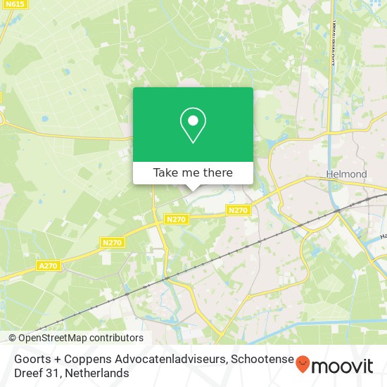 Goorts + Coppens Advocatenladviseurs, Schootense Dreef 31 map
